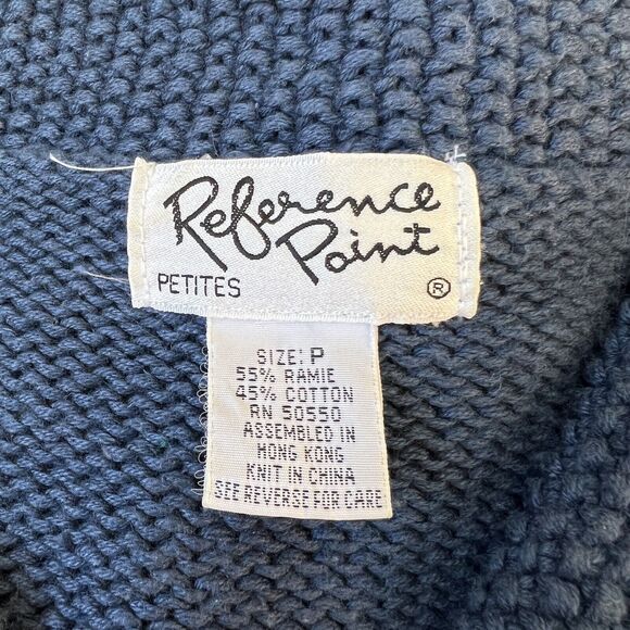 Vintage 90s Reference Point Tie Front Thick Knit Sweater Women’s‎ Petite - Picture 4 of 4